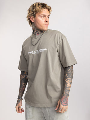 T-SHIRT OVER SIZE Light Gray / XXS