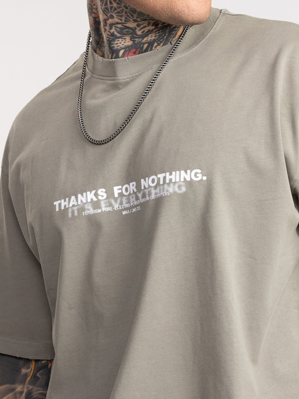 T-SHIRT OVER SIZE Light Gray / XXS