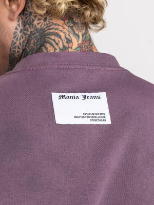 T-SHIRT OVER SIZE Dark Smoky Purple / XXS