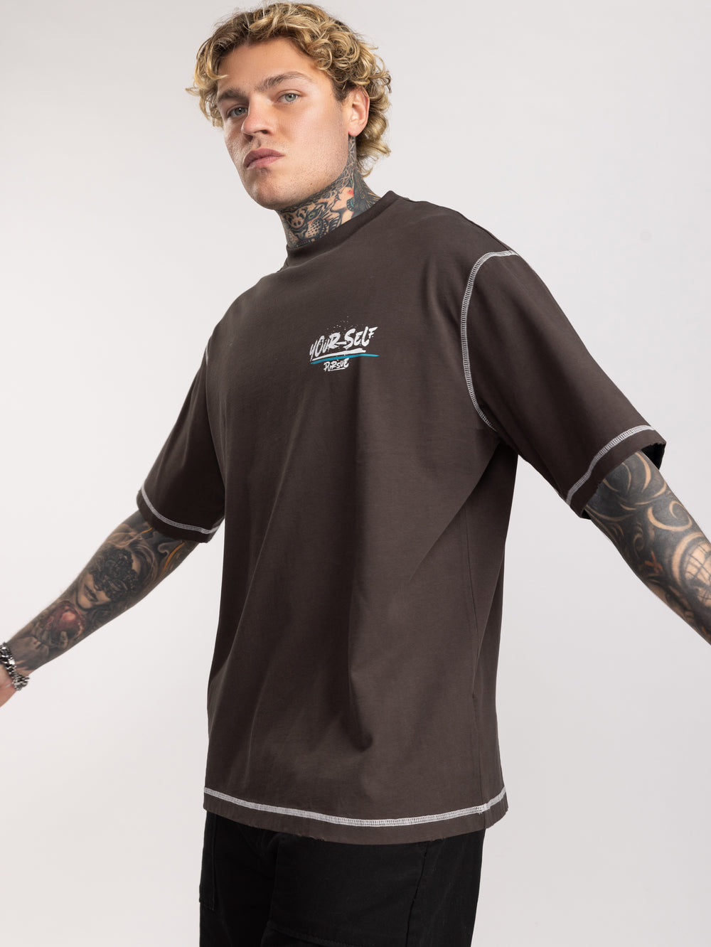 T-SHIRT OVER SIZE Dark Gray / XXS