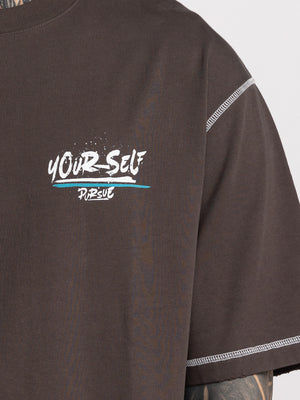 T-SHIRT OVER SIZE Dark Gray / XXS