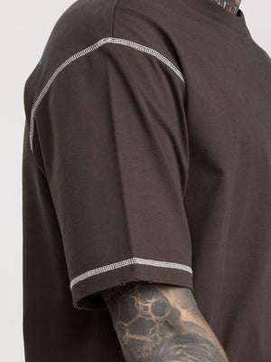 T-SHIRT OVER SIZE Dark Gray / XXS