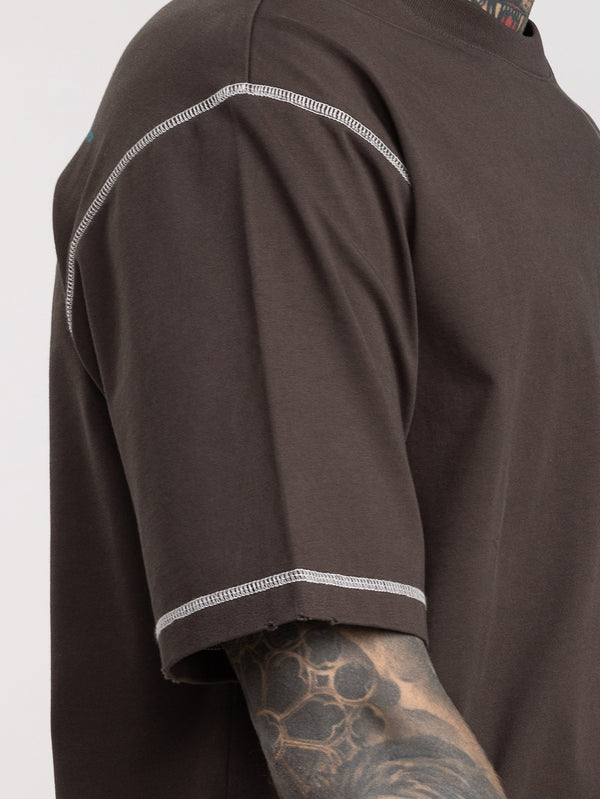 T-SHIRT OVER SIZE Dark Gray / XXS