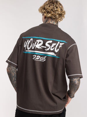 T-SHIRT OVER SIZE Dark Gray / XXS