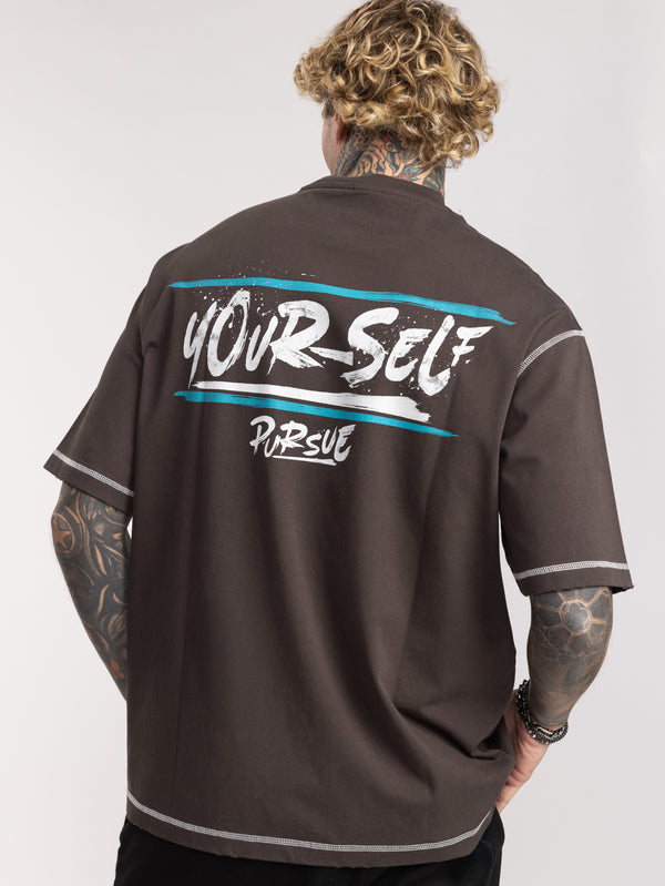 T-SHIRT OVER SIZE Dark Gray / XXS