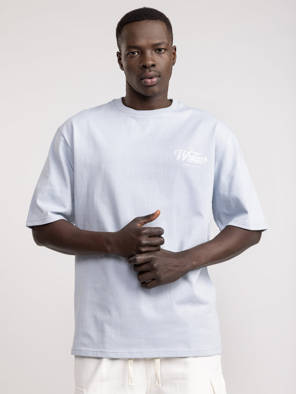 T-SHIRT OVER SIZE Blue/Gray / XXS