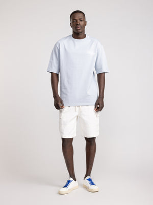 T-SHIRT OVER SIZE Blue/Gray / XXS