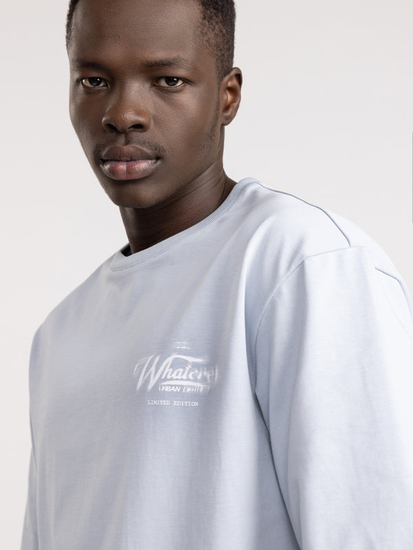 T-SHIRT OVER SIZE Blue/Gray / XXS