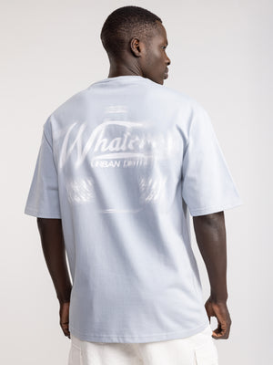 T-SHIRT OVER SIZE Blue/Gray / XXS