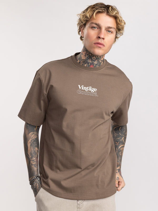T-SHIRT OVER SIZE Brown / XXS