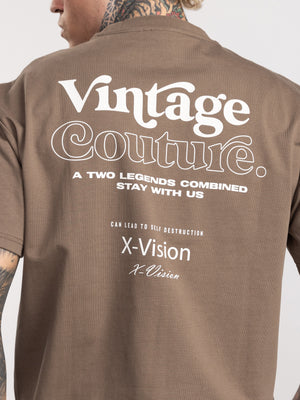 T-SHIRT OVER SIZE Brown / XXS