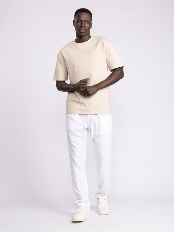T-SHIRT OVER SIZE Beige / XXS