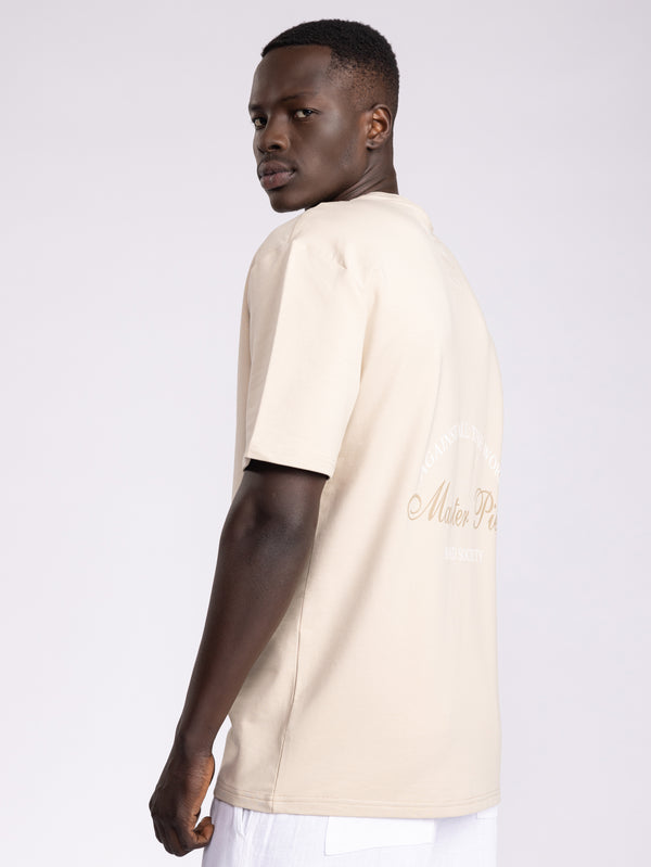 T-SHIRT OVER SIZE Beige / XXS