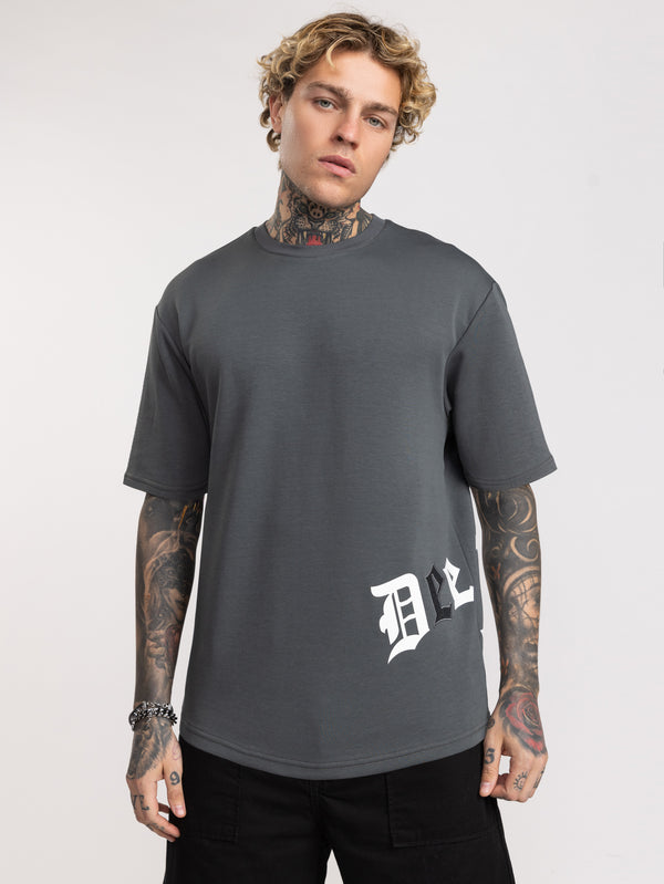 T-SHIRT OVER SIZE Dark Gray / XXS