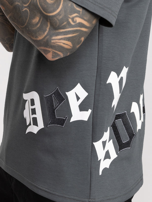 T-SHIRT OVER SIZE Dark Gray / XXS