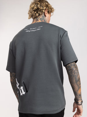 T-SHIRT OVER SIZE Dark Gray / XXS
