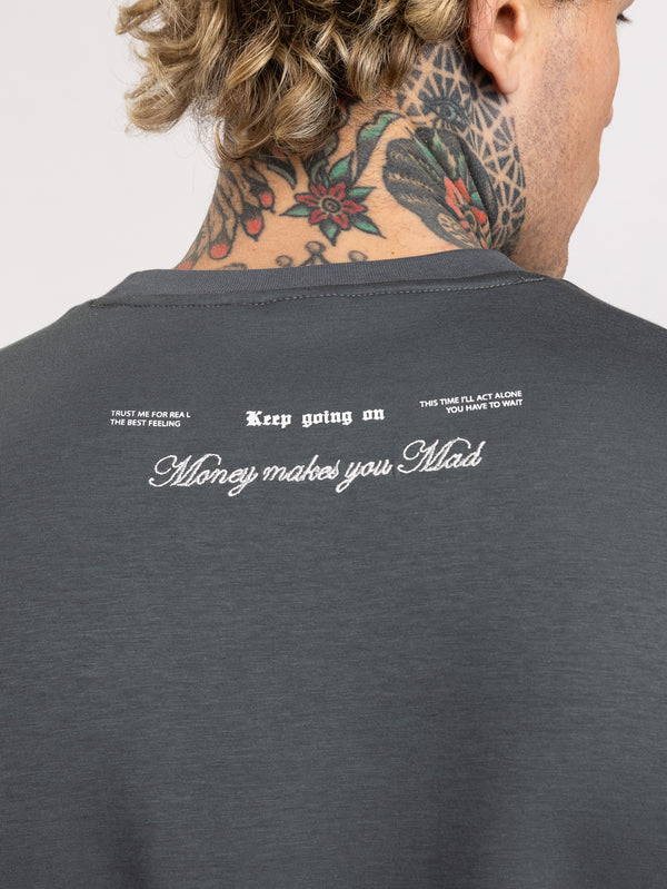 T-SHIRT OVER SIZE Dark Gray / XXS