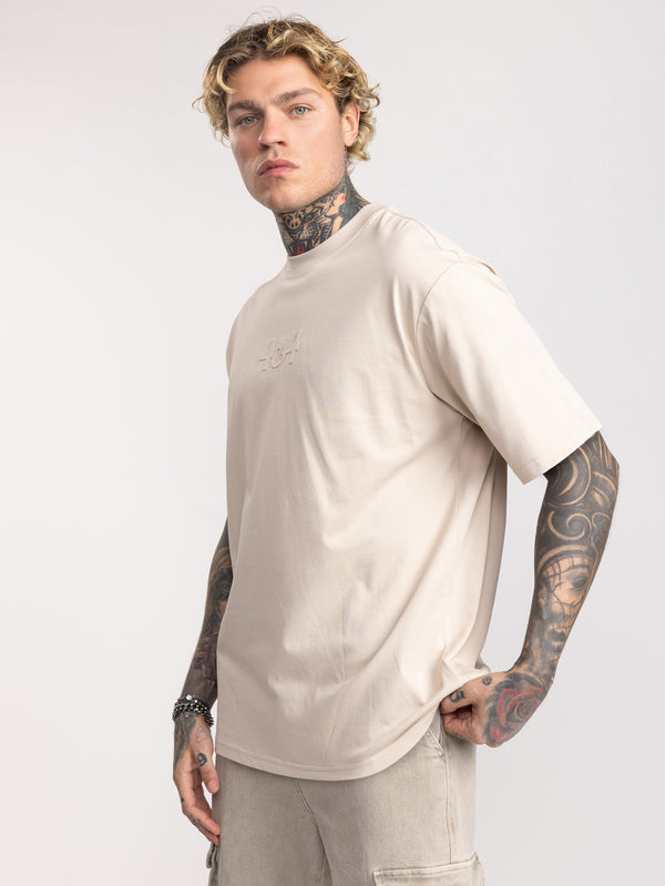 T-SHIRT OVER SIZE Stone / XXS