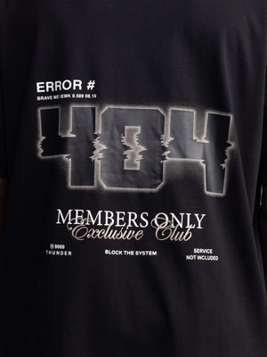 T-SHIRT OVER SIZE Black / XXS