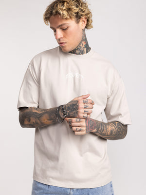 T-SHIRT OVER SIZE Light Gray / XXS