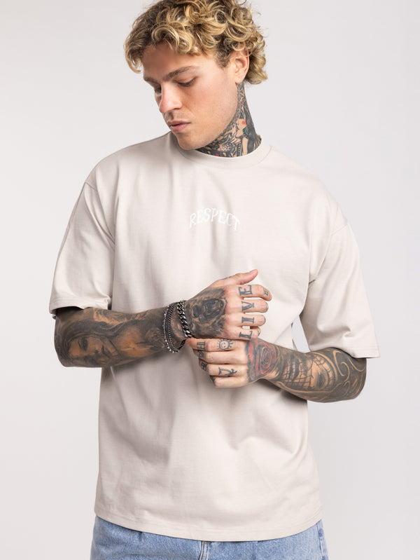 T-SHIRT OVER SIZE Light Gray / XXS