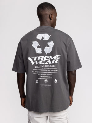 T-SHIRT OVER SIZE Dark Gray / XXS