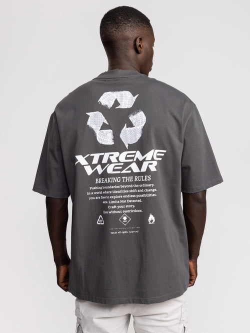 T-SHIRT OVER SIZE Dark Gray / XXS