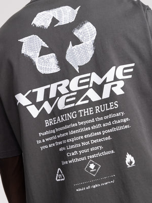 T-SHIRT OVER SIZE Dark Gray / XXS