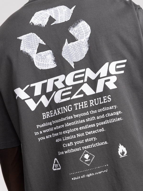 T-SHIRT OVER SIZE Dark Gray / XXS