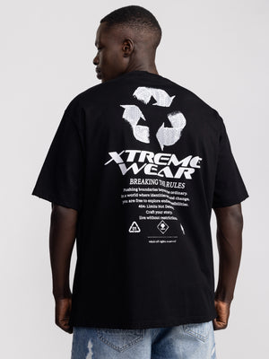 T-SHIRT OVER SIZE Black / XXS