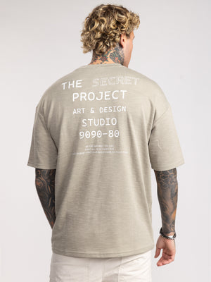 T-SHIRT OVER SIZE Khaki / XXS