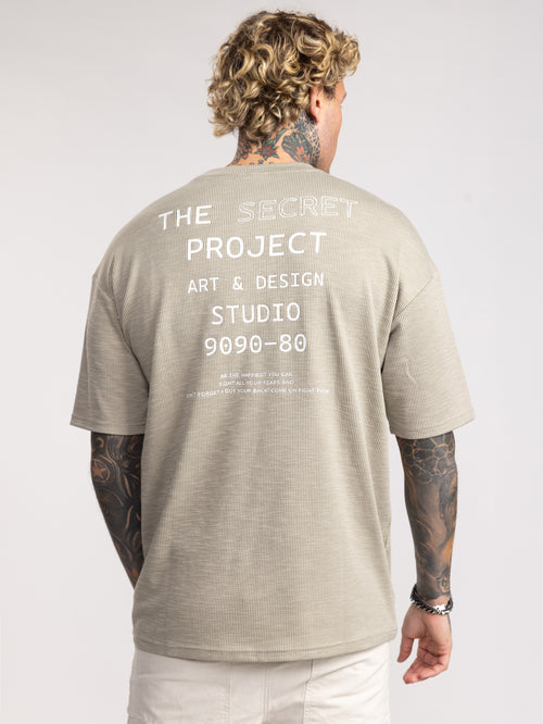 T-SHIRT OVER SIZE Khaki / XXS