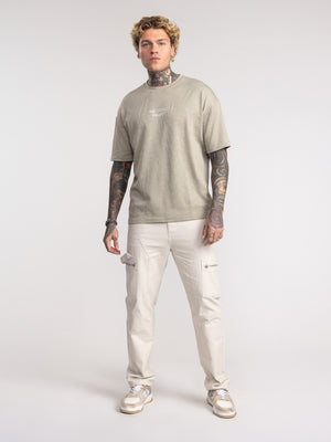 T-SHIRT OVER SIZE Khaki / XXS