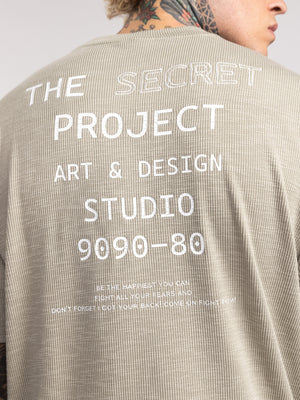 T-SHIRT OVER SIZE Khaki / XXS