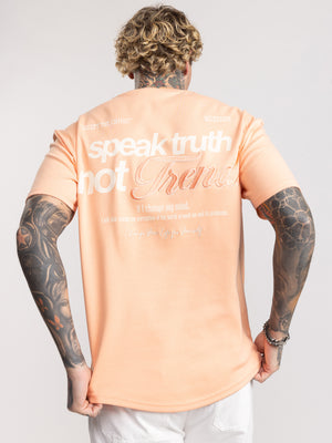 T-SHIRT OVER SIZE Peach / XXS