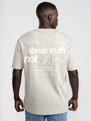 T-SHIRT OVER SIZE Light Gray / XXS