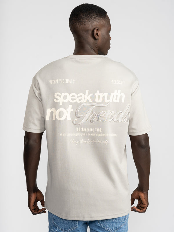 T-SHIRT OVER SIZE Light Gray / XXS