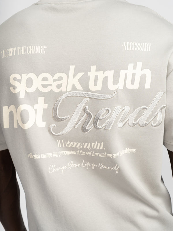 T-SHIRT OVER SIZE Light Gray / XXS