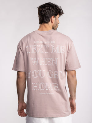 T-SHIRT OVER SIZE Smoky Pink / XXS