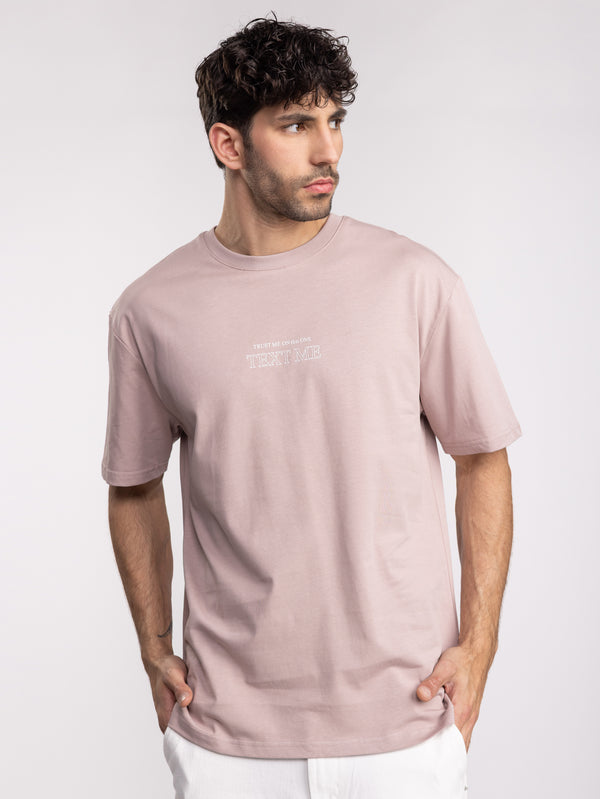 T-SHIRT OVER SIZE Smoky Pink / XXS