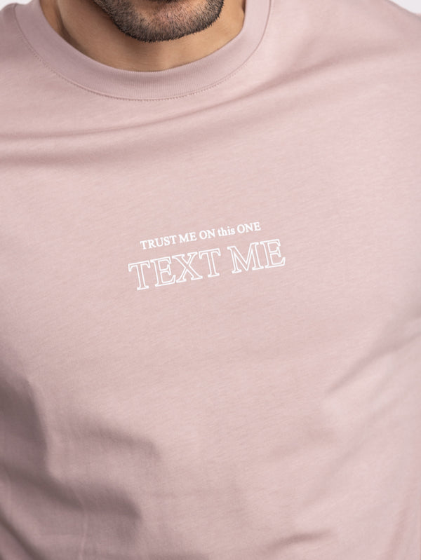 T-SHIRT OVER SIZE Smoky Pink / XXS