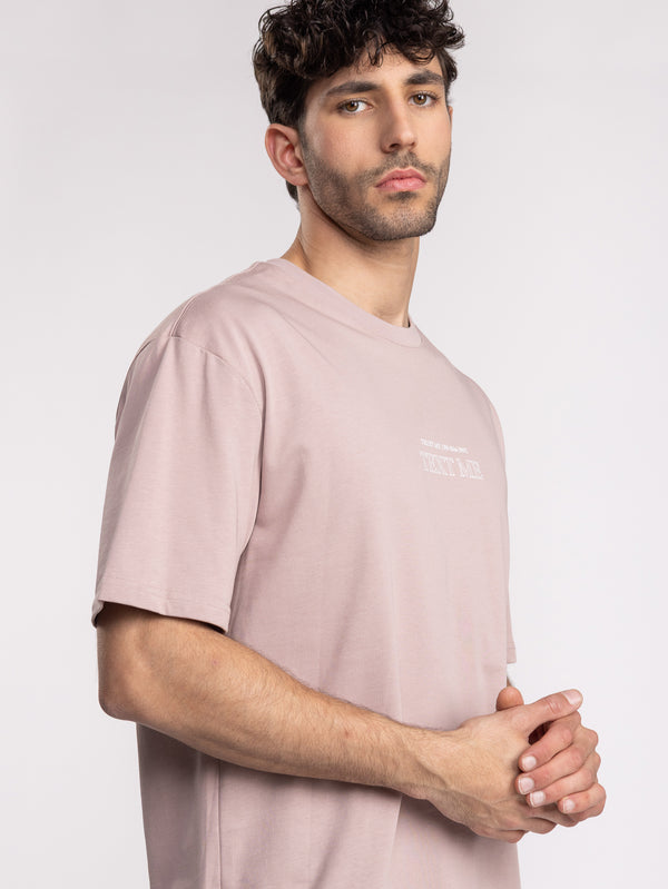 T-SHIRT OVER SIZE Smoky Pink / XXS