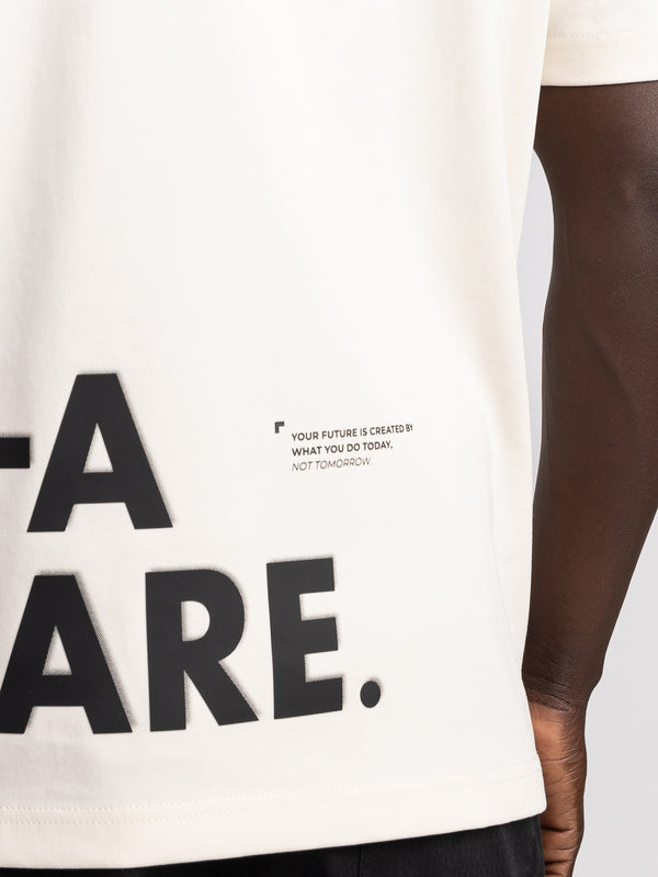 T-SHIRT OVER SIZE Cream / XXS