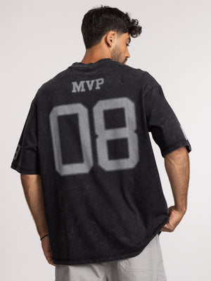 T-SHIRT OVER SIZE Scrubbed Black / XXS