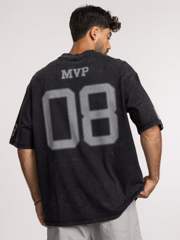 T-SHIRT OVER SIZE Scrubbed Black / XXS