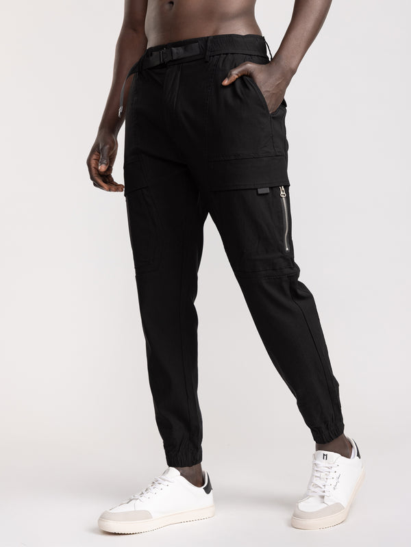 CARGO WOVEN PANTS Black / 48
