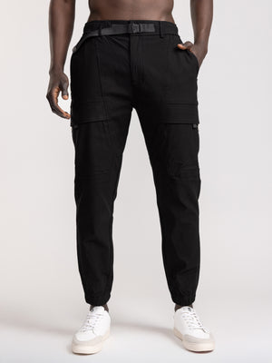 CARGO WOVEN PANTS Black / 48