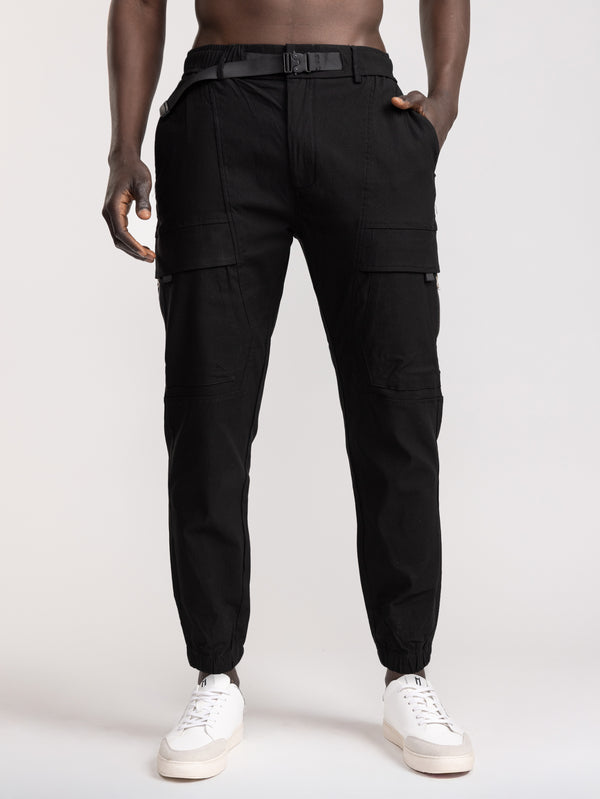 CARGO WOVEN PANTS Black / 48