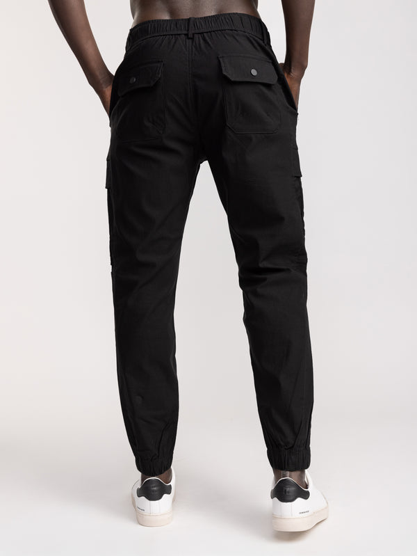 CARGO WOVEN PANTS Black / 48