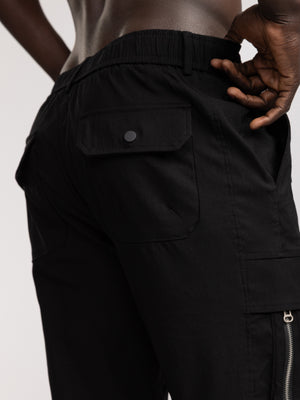 CARGO WOVEN PANTS Black / 48